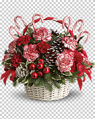 Candy Cane Christmas Flower Bouquet