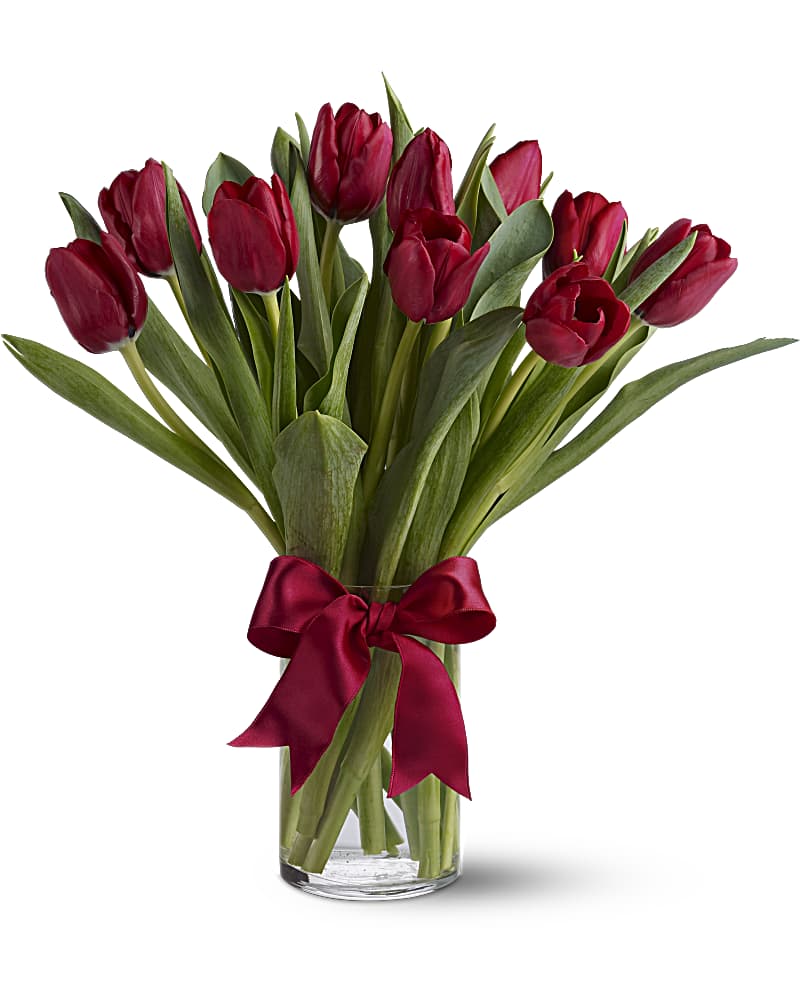 Radiantly Red Tulips Flower Bouquet