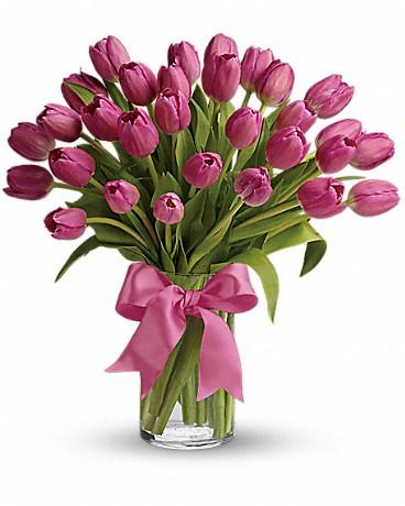 Precious Pink Tulips Flower Bouquet