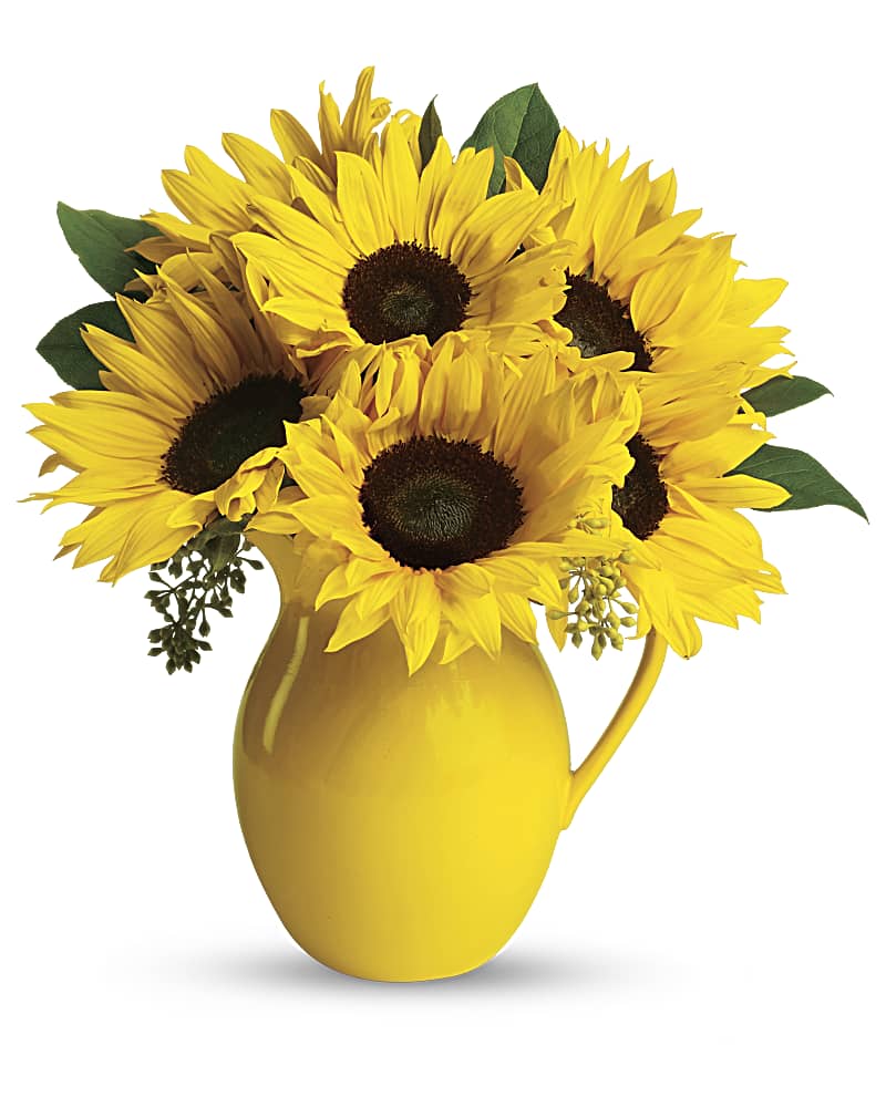 Sunny Day Pitcher of Sunflowers Flower Bouquet