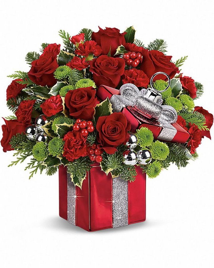 Teleflora Gift Wrap Bouquet Flower Delivery Roseville CA Judy's