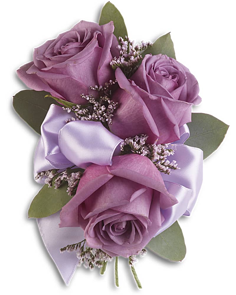 Soft Lavender Corsage Flower Bouquet