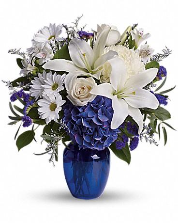 Beautiful in Blue Flower Bouquet