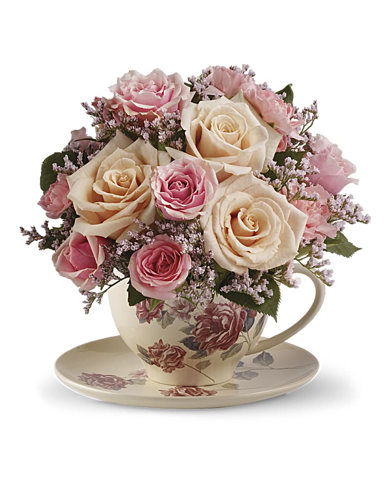 Victorian Teacup Bouquet Flower Bouquet