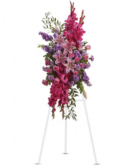 Touching Tribute - Pink & Purple Floral Easel