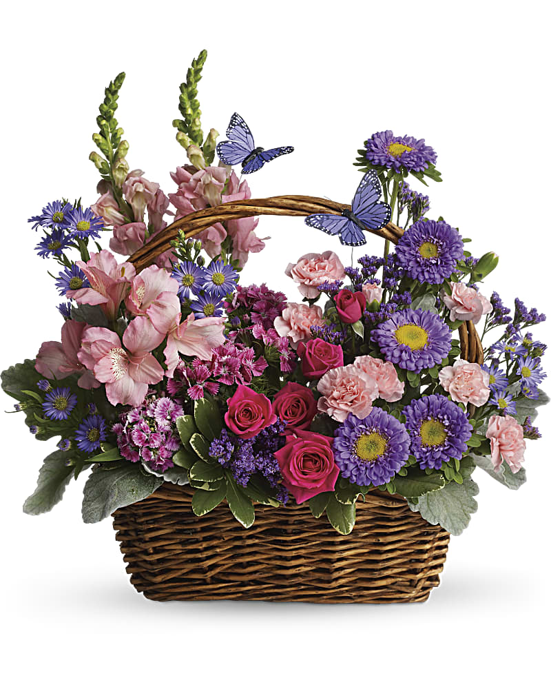 Country Basket Blooms Flower Bouquet