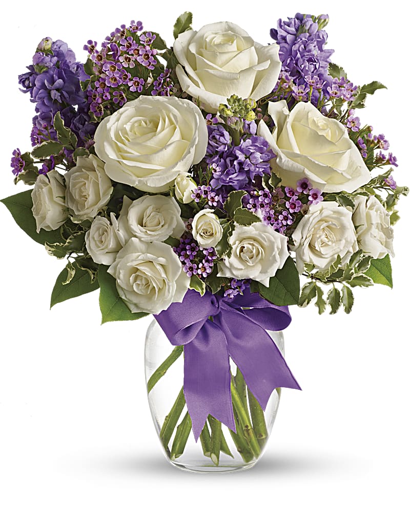 Enchanted Cottage - White & Lavender Bouquet Flower Bouquet