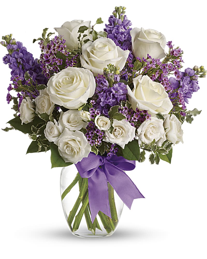 Enchanted Cottage - White & Lavender Bouquet