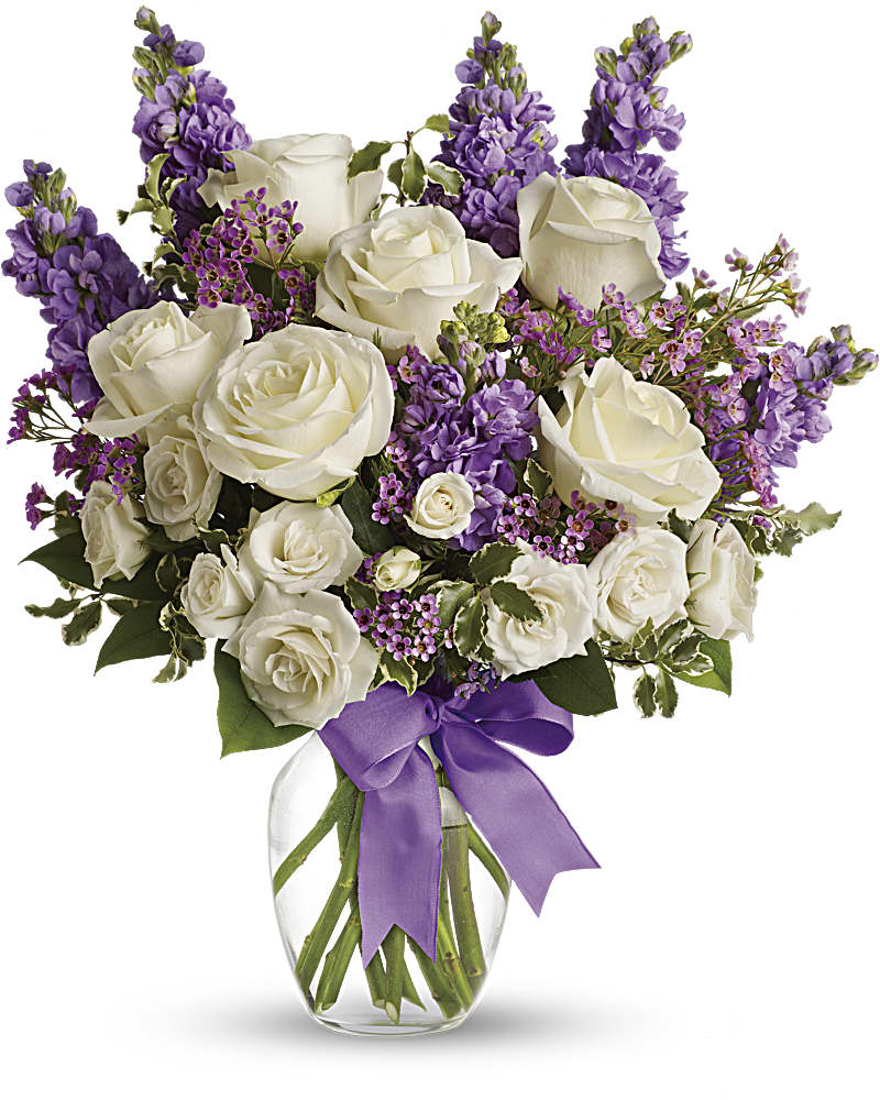 Enchanted Cottage - White & Lavender Bouquet Flower Bouquet