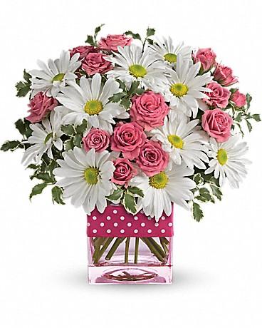 Polka Dots and Posies Flower Bouquet