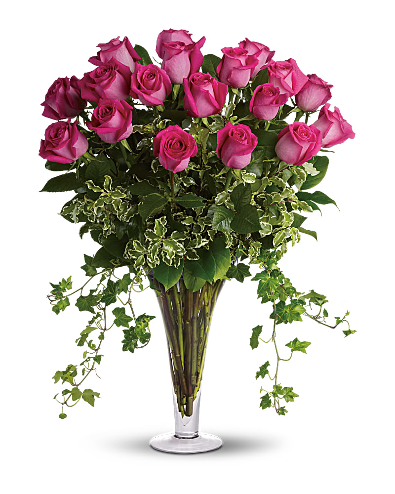 Dreaming In Pink - 18 Long Stemmed Pink Roses