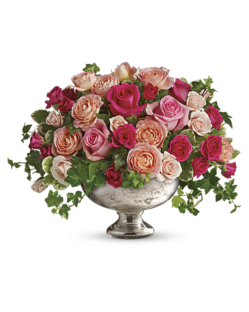 Queen's Court - Pink Assorted Roses Flower Bouquet