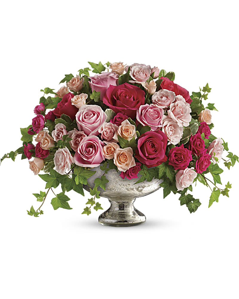 Queen's Court - Pink Assorted Roses Flower Bouquet