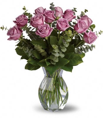 Lavender Wishes - Dozen Premium Lavender Roses