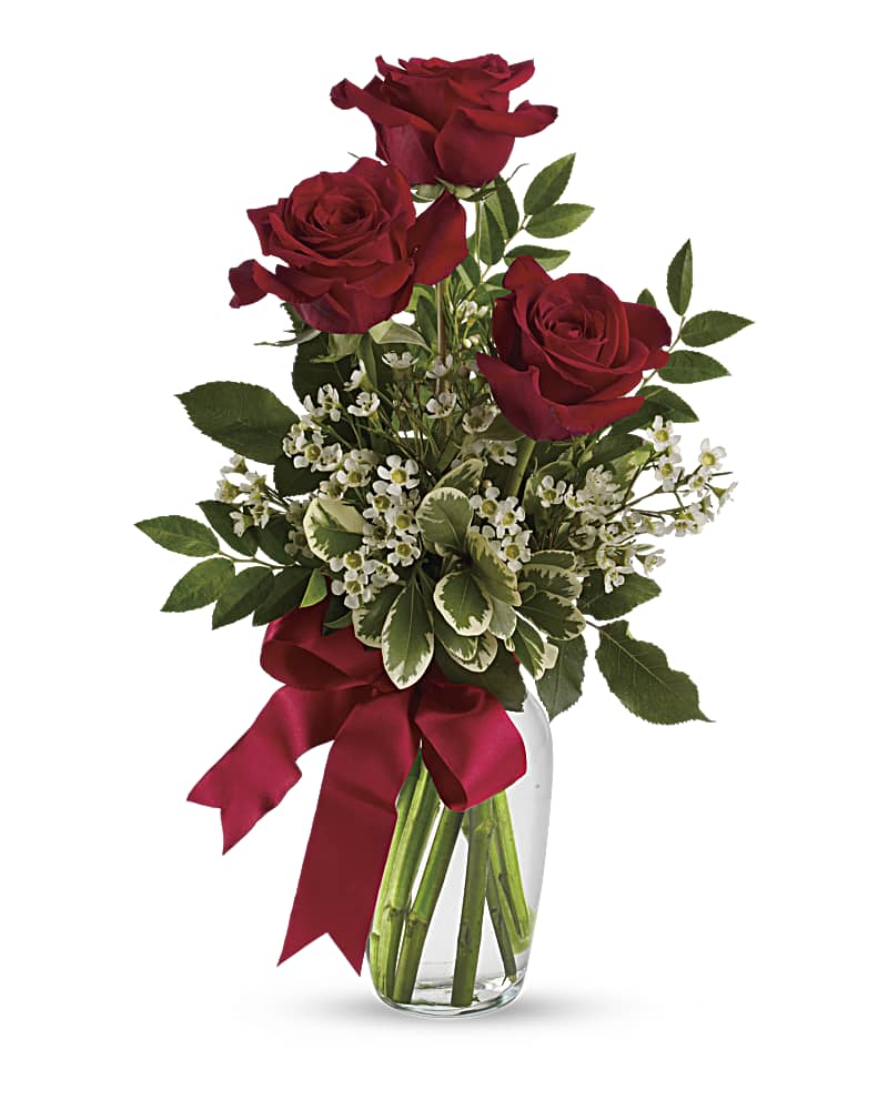 Thoughts of You Bouquet with Red Roses