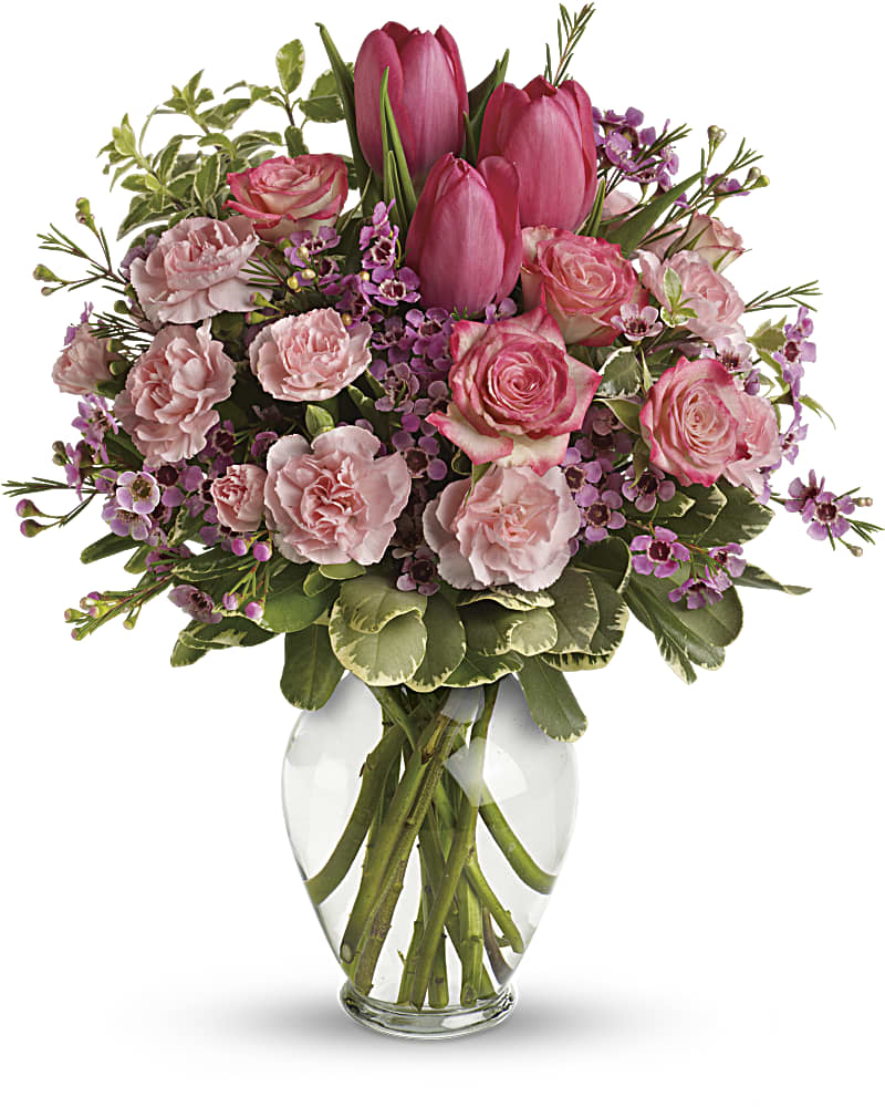 Full Of Love - Pink Bouquet w/ Tulips