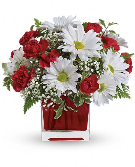 Red And White Delight Flower Bouquet