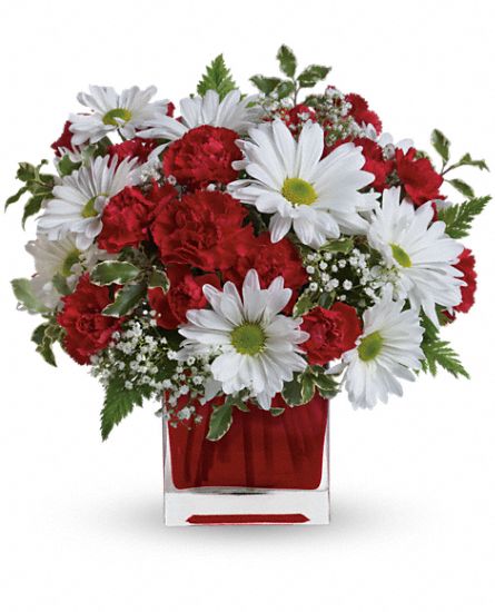 Red And White Delight Flower Bouquet
