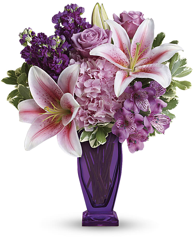 Teleflora''s Blushing Violet Bouquet Flower Bouquet