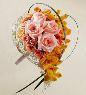 The FTD® Peach Waterfall™ Bouquet