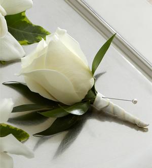 The White Rose Boutonniere *designers choice*