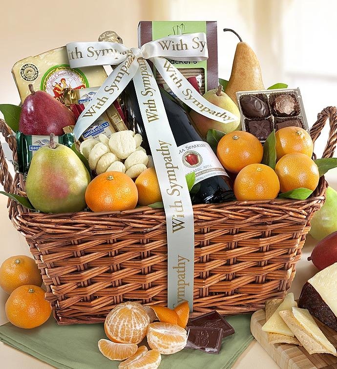 With Sympathy & Love Gourmet Fruit Gift Basket 