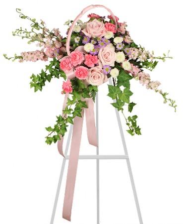 DELICATE PINK SPRAY Funeral  Arrangement