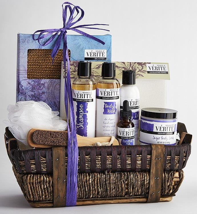 Denarii Lavender Spa Deluxe Gift Basket 