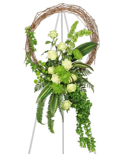 FRESH GREEN INSPIRATIONSFuneral Wreath