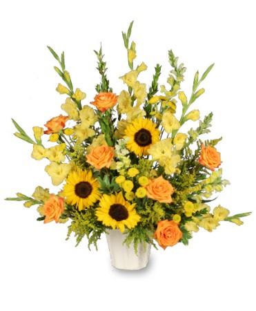 Golden Goodbye
Funeral  Arrangement Flower Bouquet