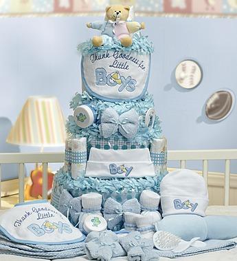 Grand Baby-Cakes Boy Essentials  Flower Bouquet