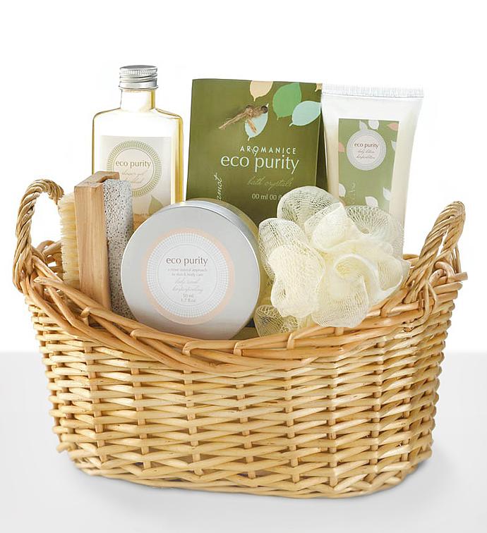 Green Tea and Bergamot Spa Gift Basket  Flower Bouquet