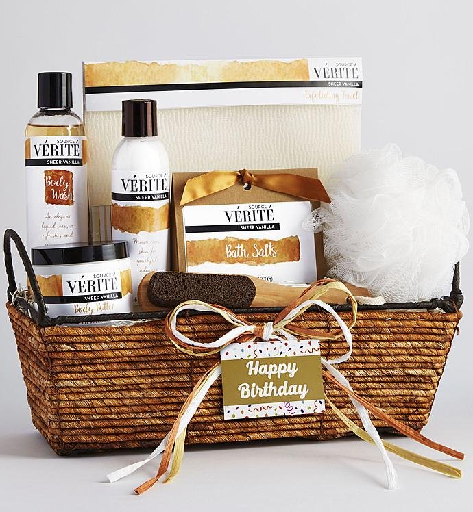 Happy Birthday! Vanilla Bliss Relaxing Spa Basket 