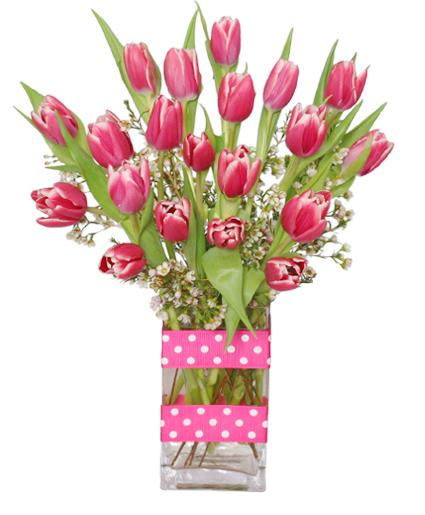 kissable tulips valentine's day  Bouquet