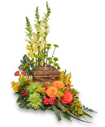 Meaningful Memorial
Cremation  Arrangement
(urn not included) Flower Bouquet