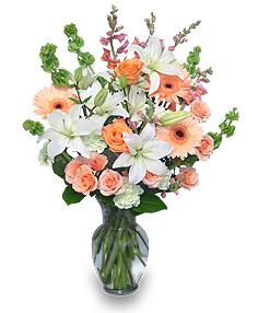 peaches & cream  Flower  Arrangement