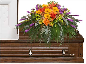 RADIANT MEDLEY CASKET SPRAY
Funeral Flowers