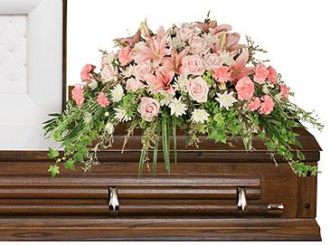 Softly Resting Casket Spray