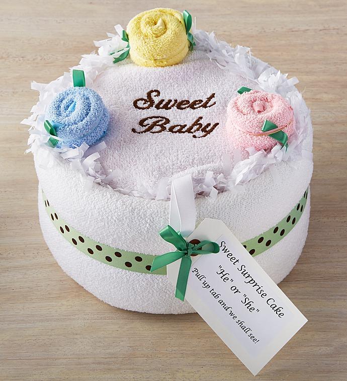 Sweet Surprise! Gender Reveal "Cake" Flower Bouquet
