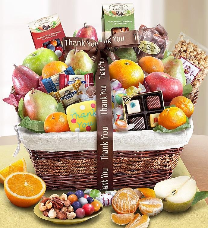Thank You Fruit & Sweets Gift Basket 